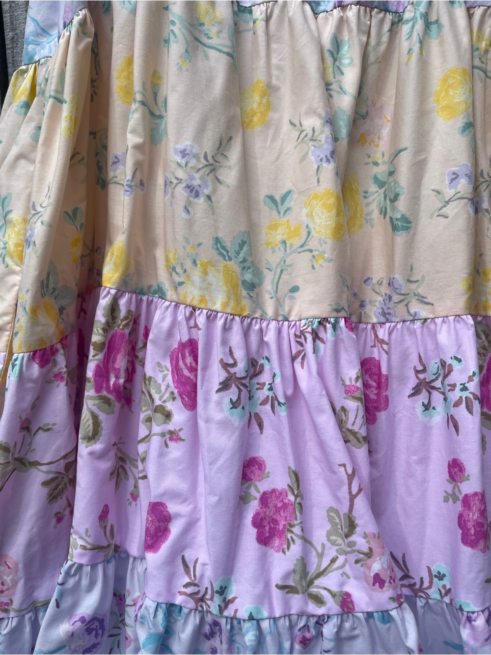 LoveShackFancy Target Pastel Tiered Floral Dress with Tie Straps Sz M - Picture 11 of 12